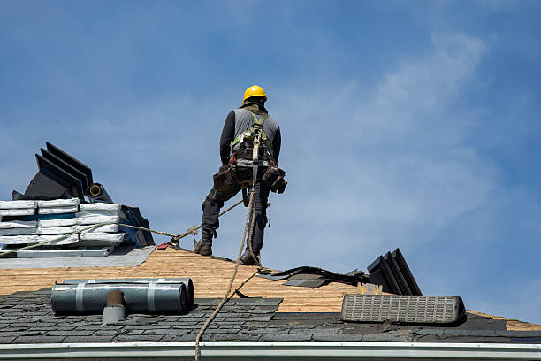 Professional Gutter Installation technician working in Newtown, PA